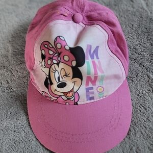 DISNEY MINNIE MOUSE ADJUSTABLE PINK BALLCAP GIRLS EUC OSFM